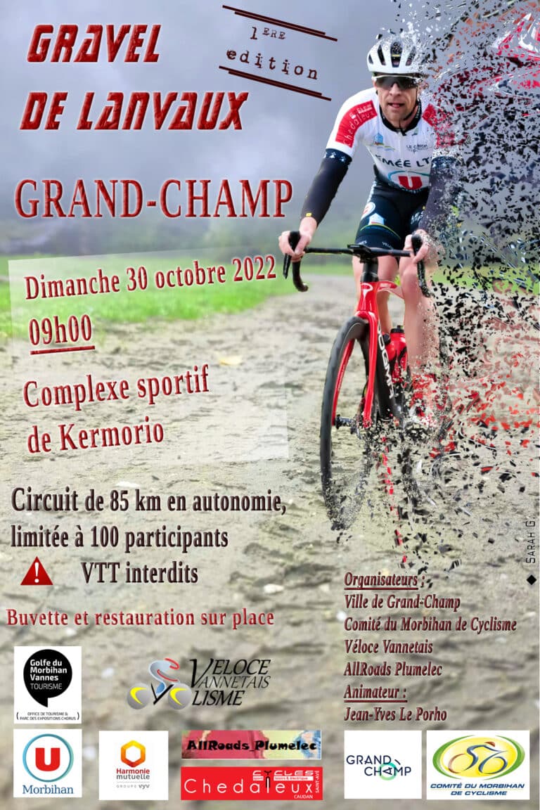 1ère édition du Gravel de Lanvaux le 30 octobre à Grand-Champ