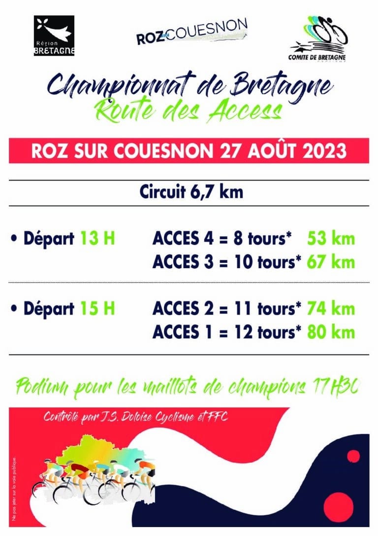 Championnat de Bretagne Route  Access Hommes : Les sélectionnés d’office