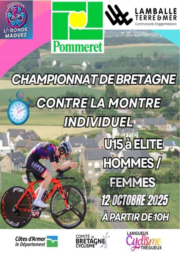 Heures de départ – Championnats de Bretagne CLM Individuel 2025